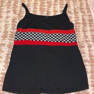 Checkered print tank top